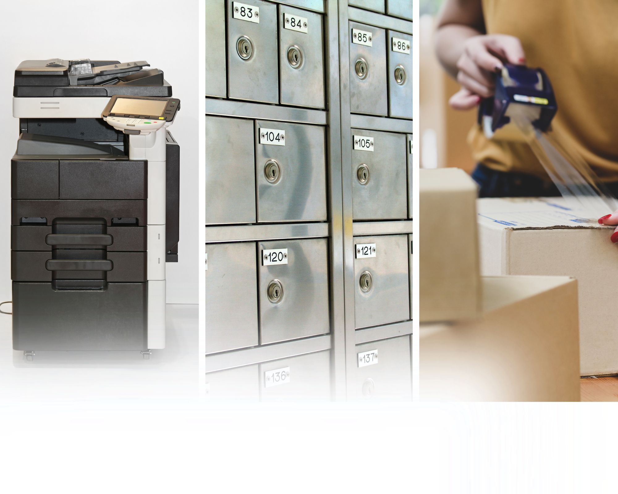 Postal & shipping center with low overhead cost